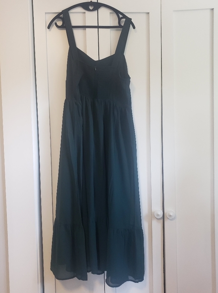 Leanna Zipper Fixed Straps Fitted Waisted A-Shape Dress - Picture 6 of 8